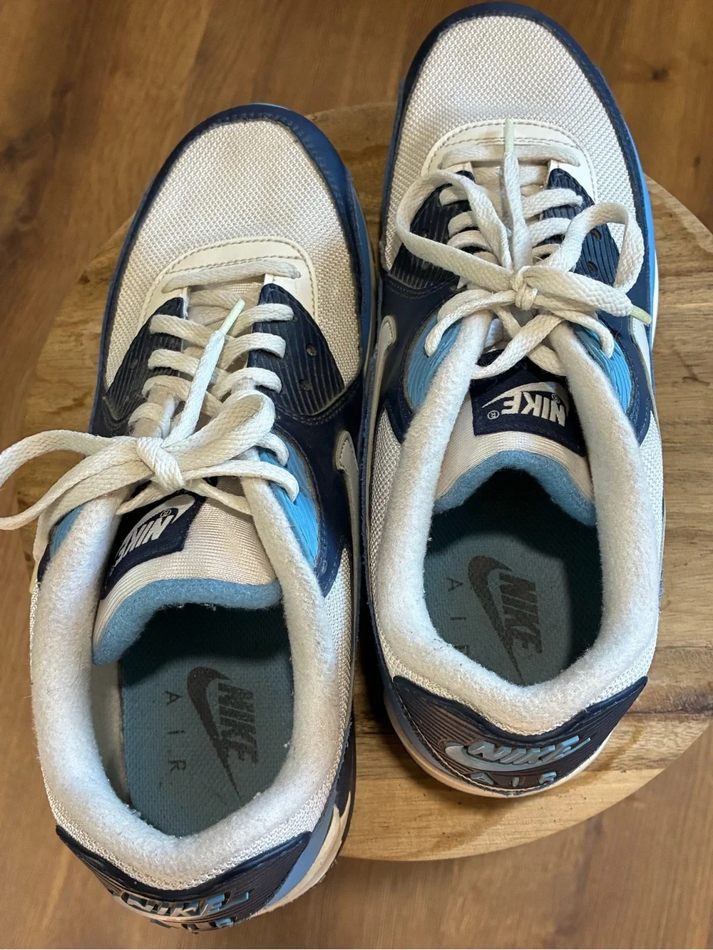 Nike Air Max Men's UNC Sneakers - White, Navy & North Carolina Blue